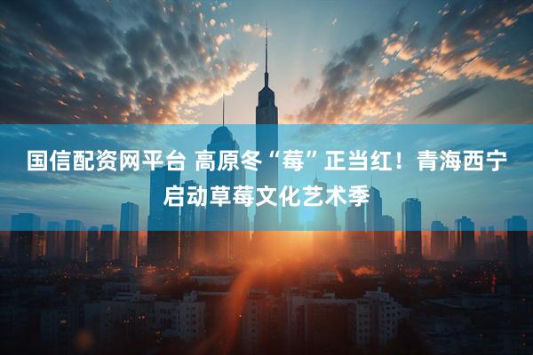 国信配资网平台 高原冬“莓”正当红！青海西宁启动草莓文化艺术季